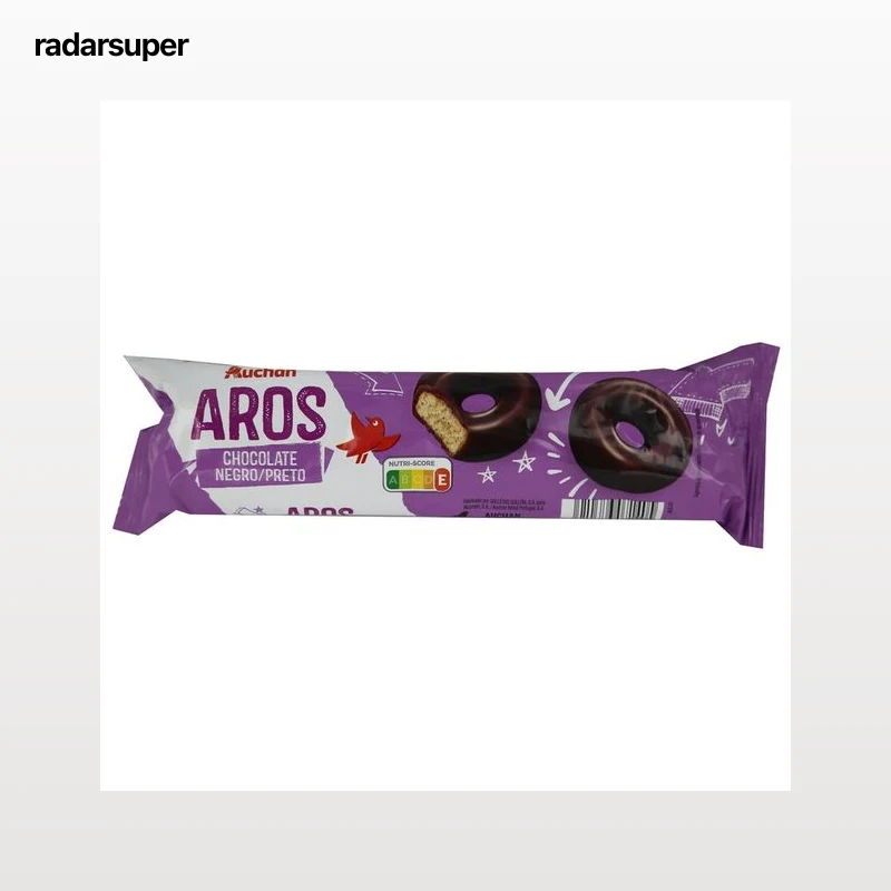 PRODUCTO ALCAMPO Galletas en forma de aro bañadas de chocolate negro 155 g.