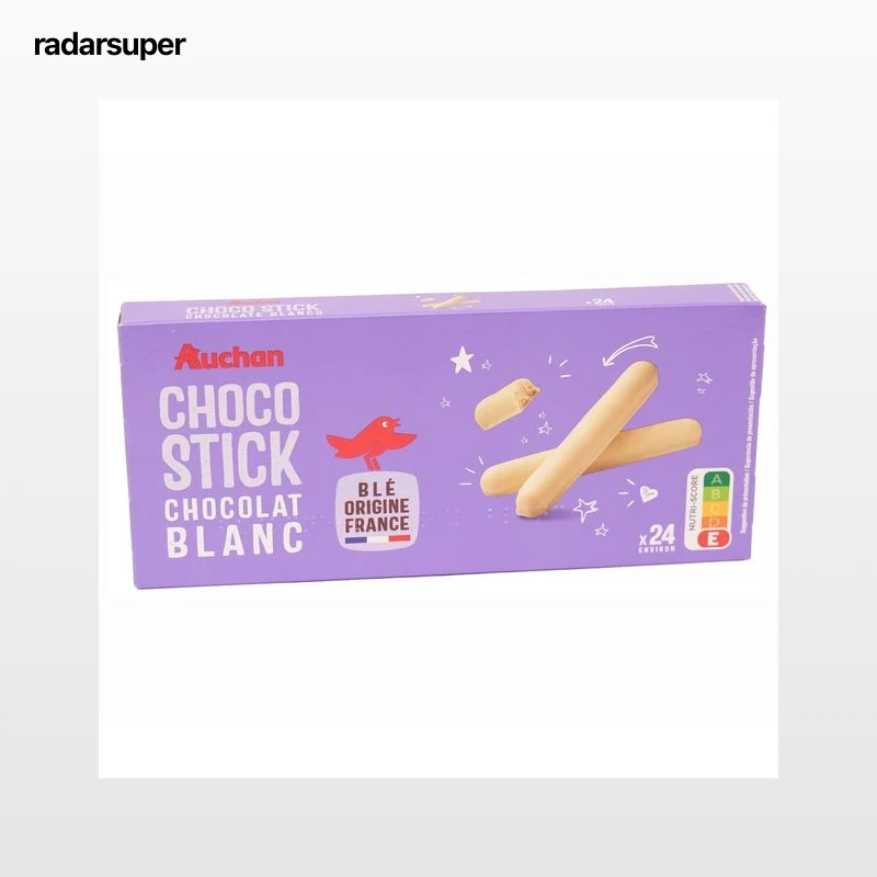 PRODUCTO ALCAMPO Galletas con forma de palitos cubiertas de chocolate blanco 150 g.