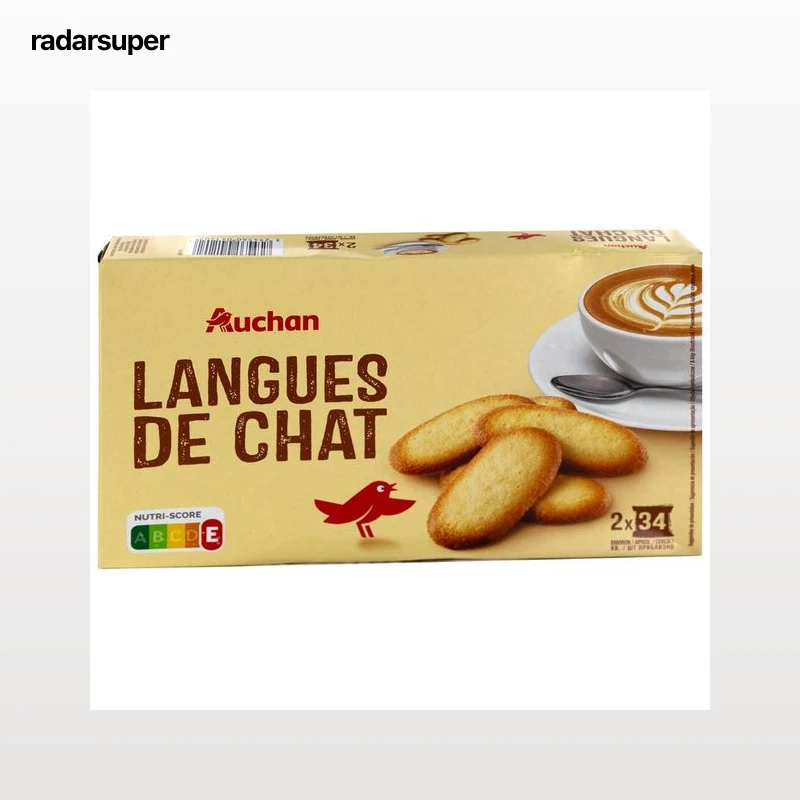 PRODUCTO ALCAMPO Galletas lengua de gato 2 x 34 uds.