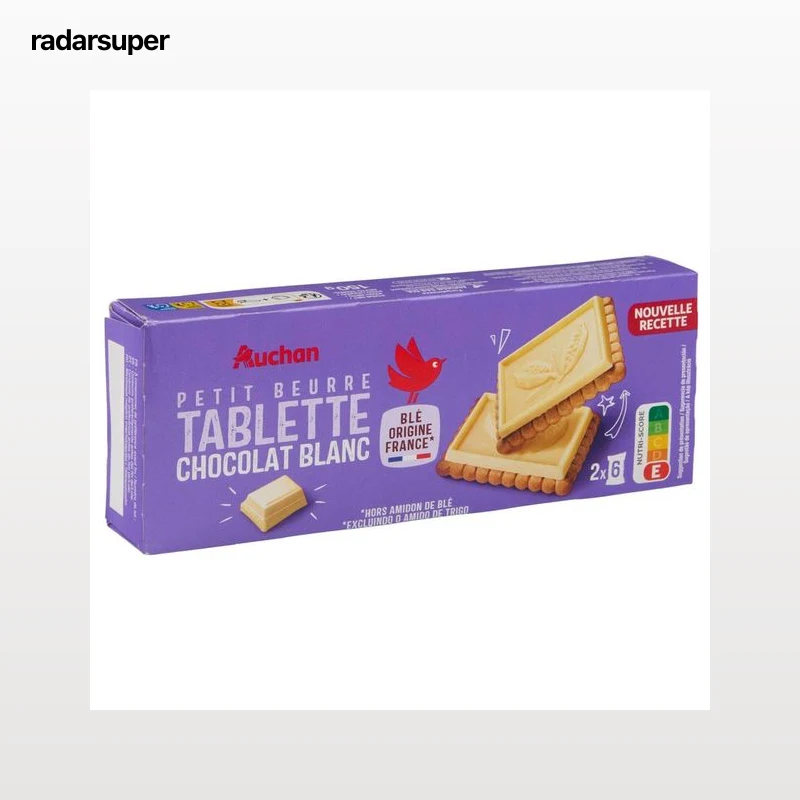 PRODUCTO ALCAMPO Galletas de mantequilla con tableta de chocolate blanco 150 g.