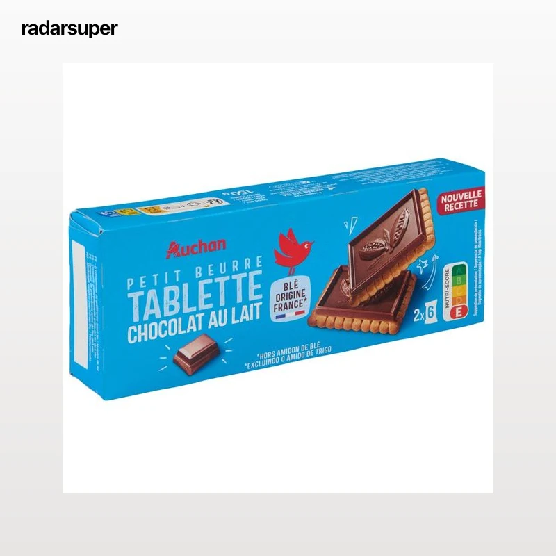 PRODUCTO ALCAMPO Galletas de mantequilla con tableta de chocolate con leche 150 g.