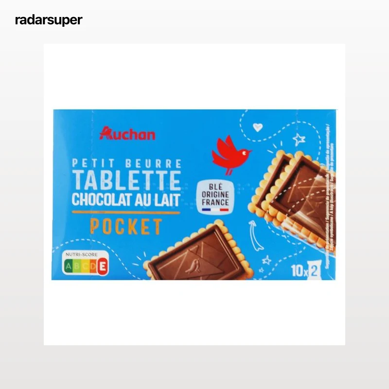 PRODUCTO ALCAMPO Galletas de mantequilla con tableta de chocolate con leche 225 g.
