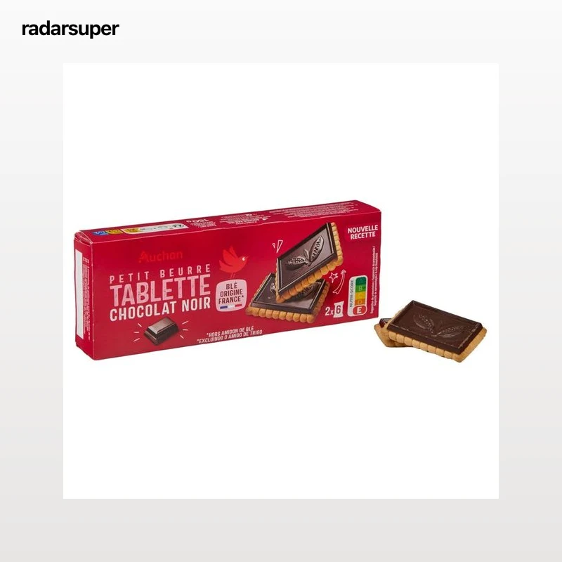 PRODUCTO ALCAMPO Galletas de mantequilla con tableta de chocolate negro 150 g.