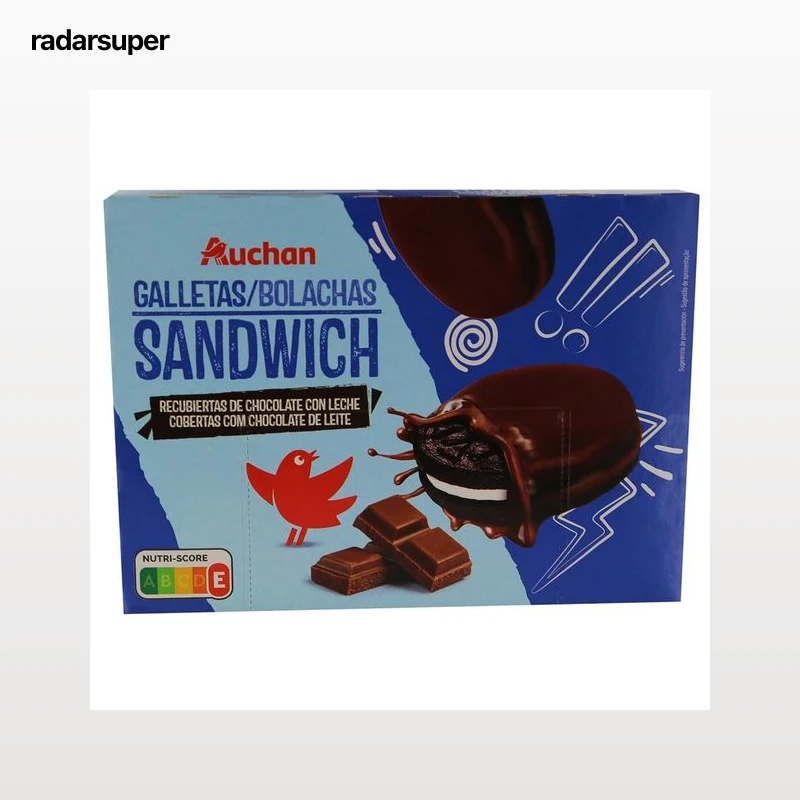 PRODUCTO ALCAMPO Galletas rellenas de chocolate 252 g.
