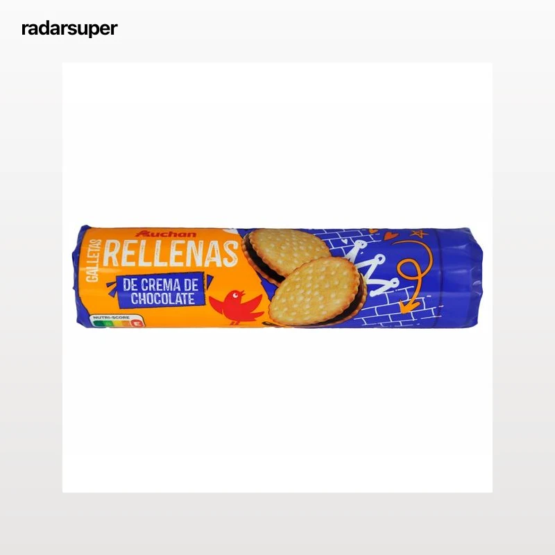 PRODUCTO ALCAMPO Galletas rellenas de crema de chocolate 250 g.