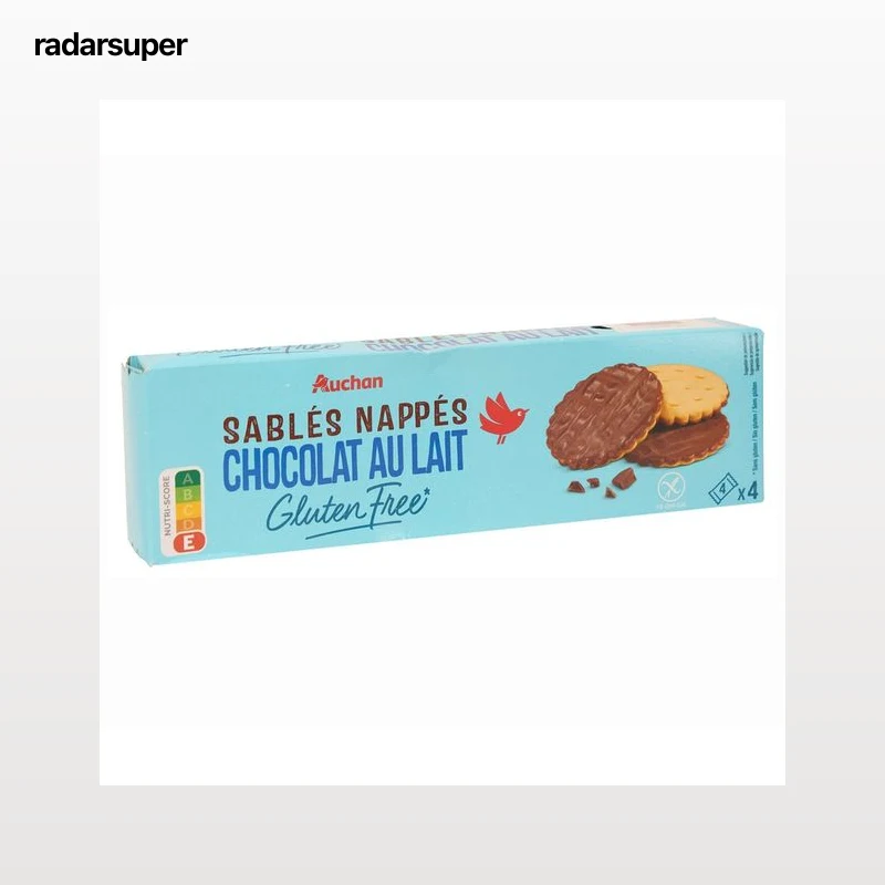 PRODUCTO ALCAMPO Galletas sin gluten cubierta de chocolate 150 g.