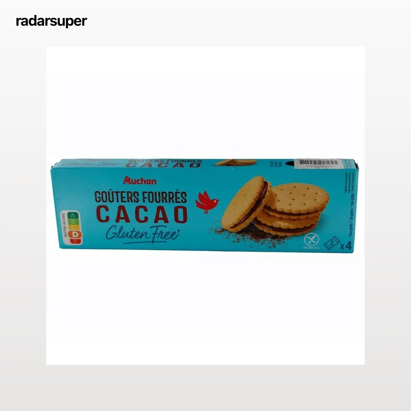 PRODUCTO ALCAMPO Galletas sin gluten rellena de cacao PRODUCTO ALCAMPO, 120 g.