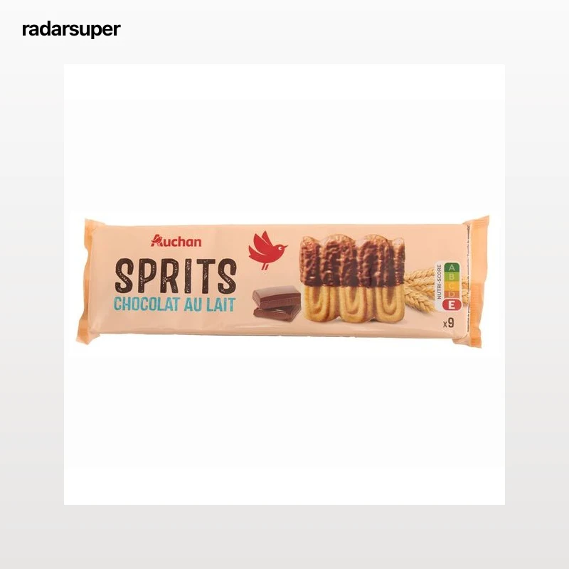 PRODUCTO ALCAMPO Galletas sprtis parcialmente recubiertas de chocolate con leche 150 g.