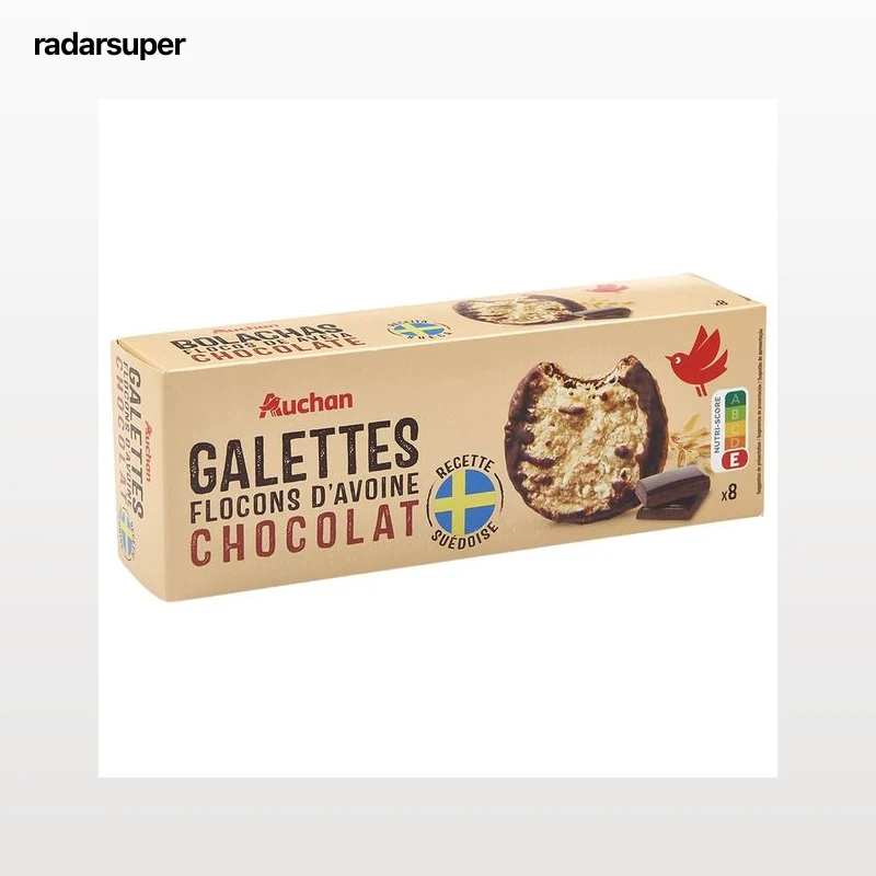 PRODUCTO ALCAMPO Galletas suecas de avena con chocolate negro 150 g.