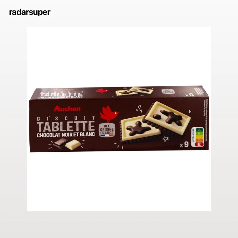 PRODUCTO ALCAMPO Galletas con tableta de chocolate blanco y negro 115 g.