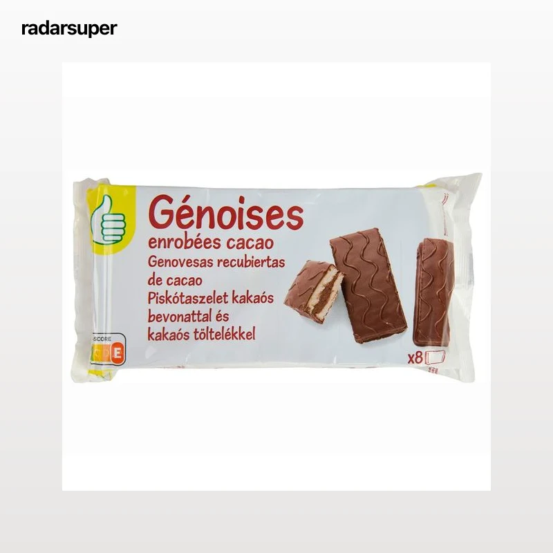 PRODUCTO ALCAMPO Genovesas de cacao 8 uds. 280 g.