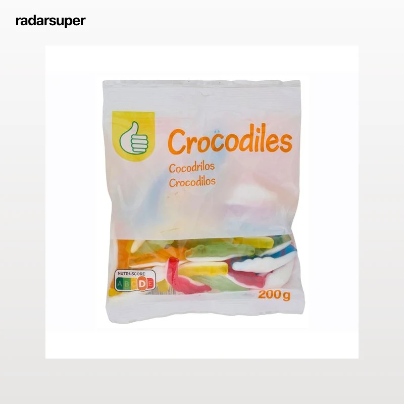 PRODUCTO ALCAMPO Golosinas con forma de cocodrilo 200 g.