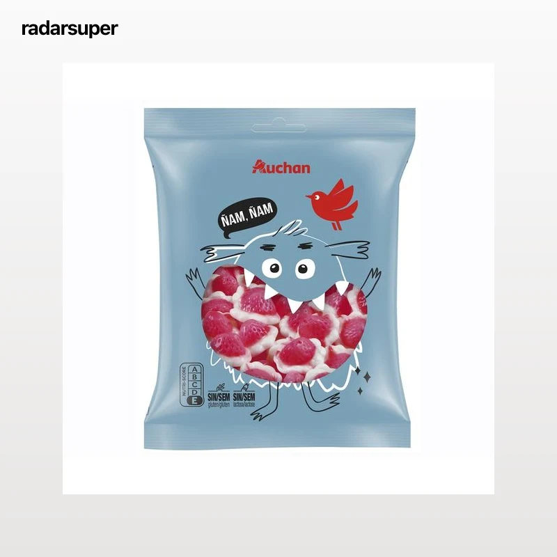 PRODUCTO ALCAMPO Golosinas de fresas rellenas 200 g.