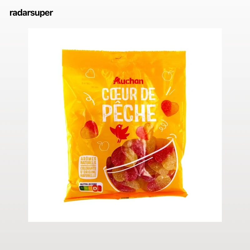 PRODUCTO ALCAMPO Gominolas corazones melocotón 250 g.