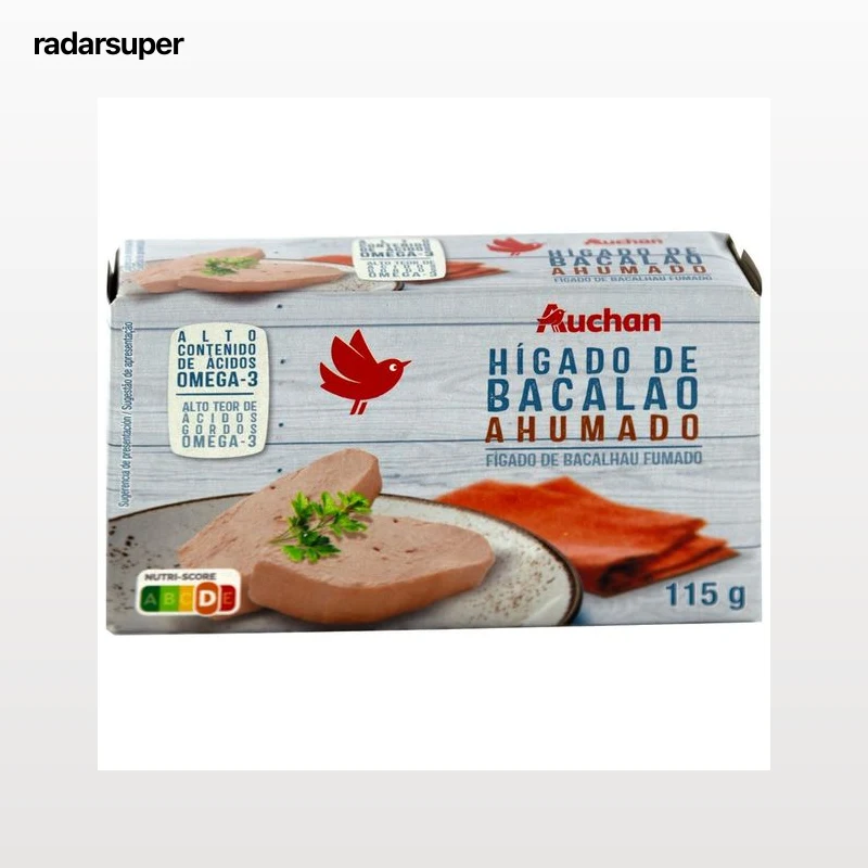 PRODUCTO ALCAMPO Hígado de bacalao ahumado 115 g.