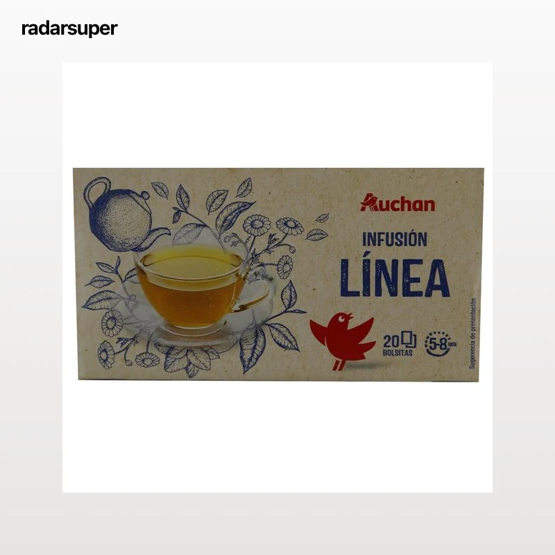 PRODUCTO ALCAMPO Infusión de manzana, menta, hinojo, malva, flor de saúco y raíz de achicoria 20 uds. 40 g.