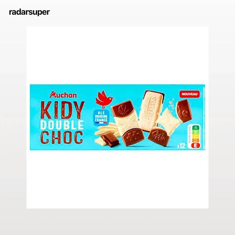 PRODUCTO ALCAMPO Kidy Galletas con tableta de chocolate con leche y chocolate blanco 150 g.