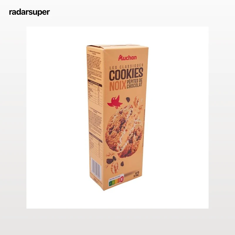 PRODUCTO ALCAMPO Les classiques Galletas (cookies grandes) con pepitas de chocolate y nueces 200 g.