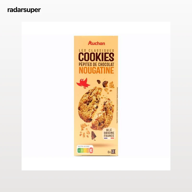 PRODUCTO ALCAMPO Les classiques Galletas (cookies) con pepitas de chocolate y trocitos de avellana 200 g.
