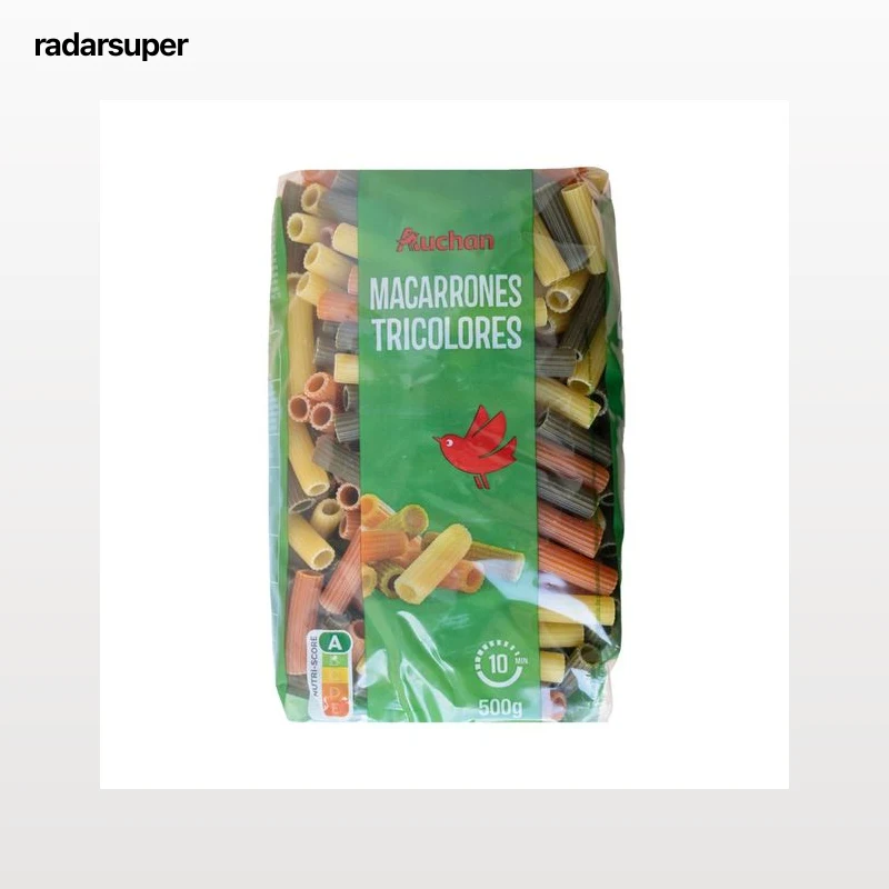 PRODUCTO ALCAMPO Macarrones con vegetales de paquete 500 g.