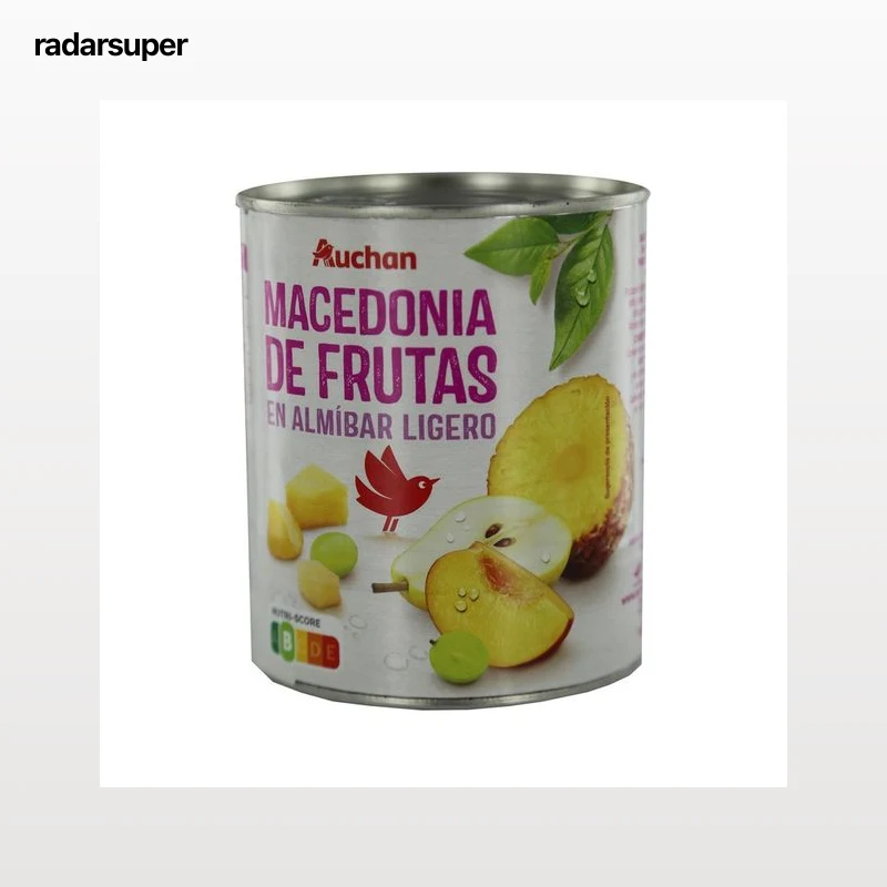 PRODUCTO ALCAMPO Macedonia de frutas tropicales en almibar ligero 500 g.