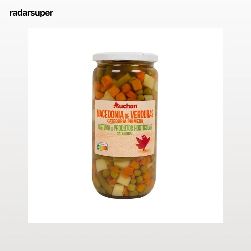 PRODUCTO ALCAMPO Macedonia de verduras al natural frasco de 400 g.