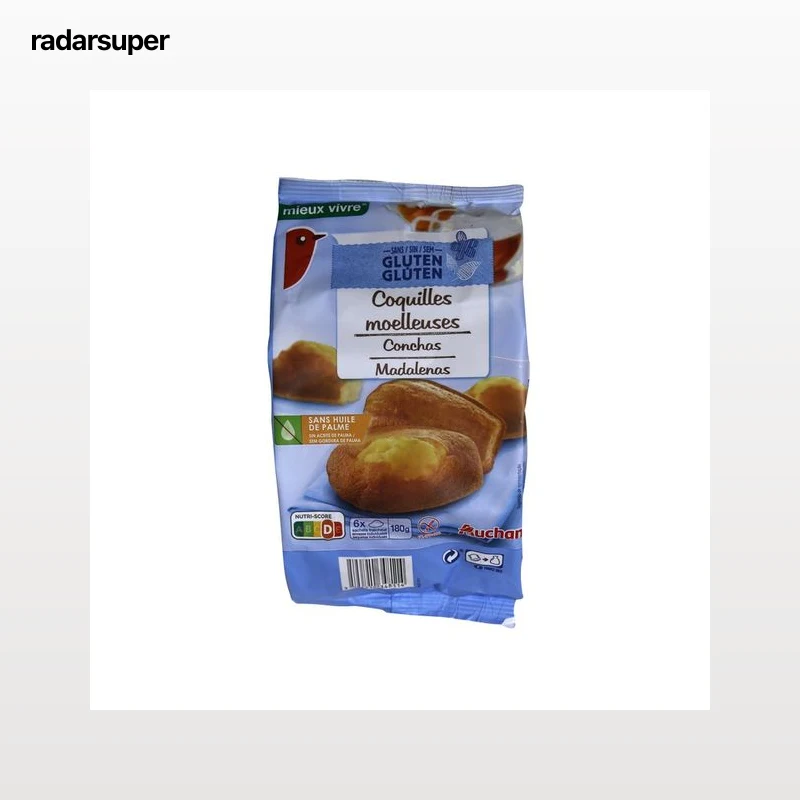 PRODUCTO ALCAMPO Magdalenas sin gluten 6 uds. 180 g.