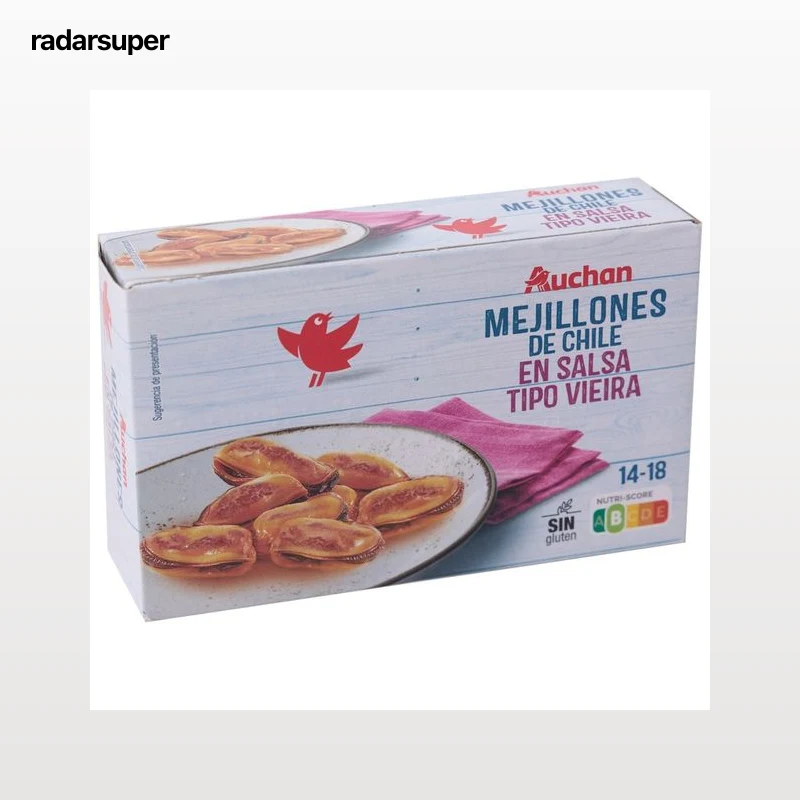 PRODUCTO ALCAMPO Mejillones salsa de vieira 65 g.
