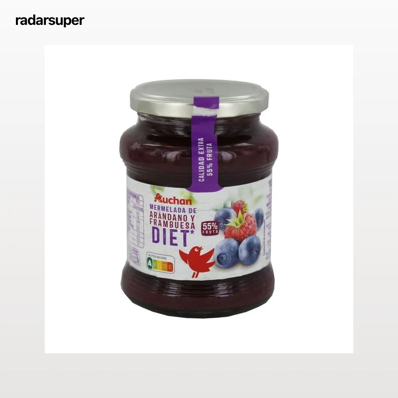 PRODUCTO ALCAMPO Mermelada de arándanos y frambuesa sin azúcares añadidos Diet 350 gr.