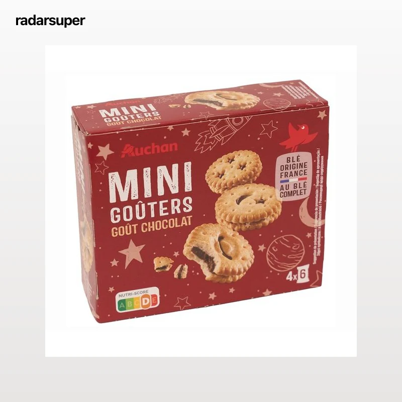PRODUCTO ALCAMPO Mini galletas con relleno sabor a chocolate 24 uds.
