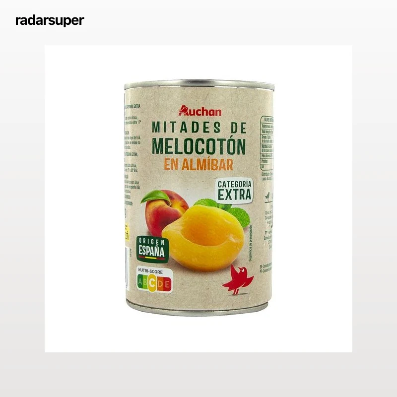 PRODUCTO ALCAMPO Mitades de melocotón en almíbar 240 g.