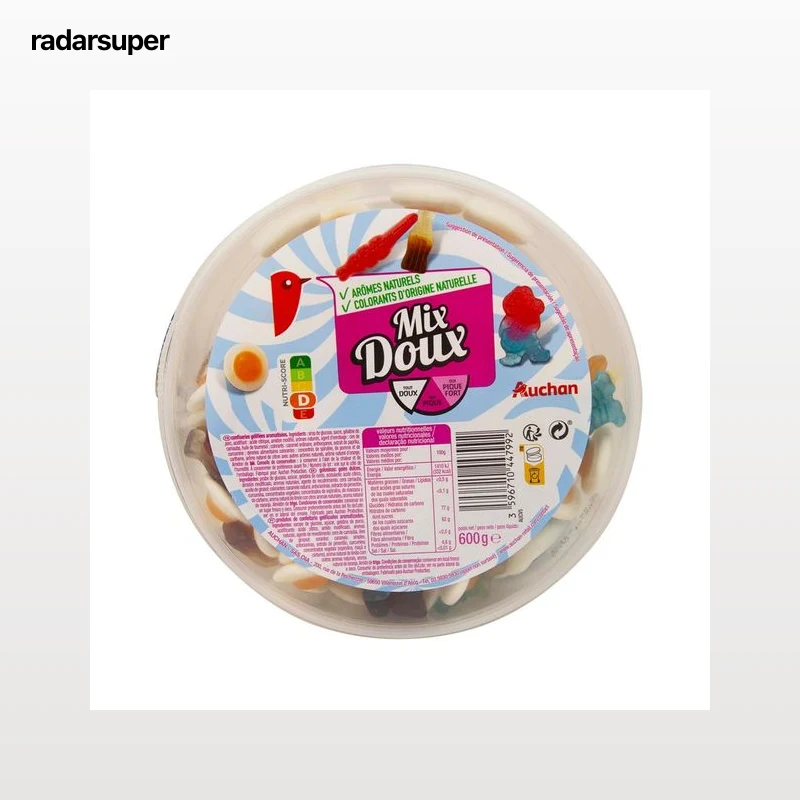 PRODUCTO ALCAMPO Mix de golosinas maxi (geles dulces aromatizados) 600 g.