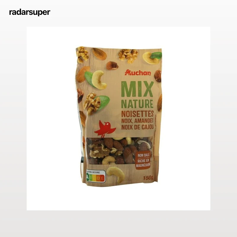 PRODUCTO ALCAMPO Mix nature Surtido de frutos secos crudos 150 g.