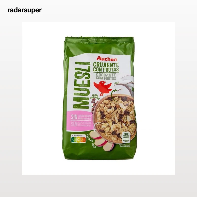 PRODUCTO ALCAMPO Muesli crujiente con frutas sin azúcares añadidos 500 g.