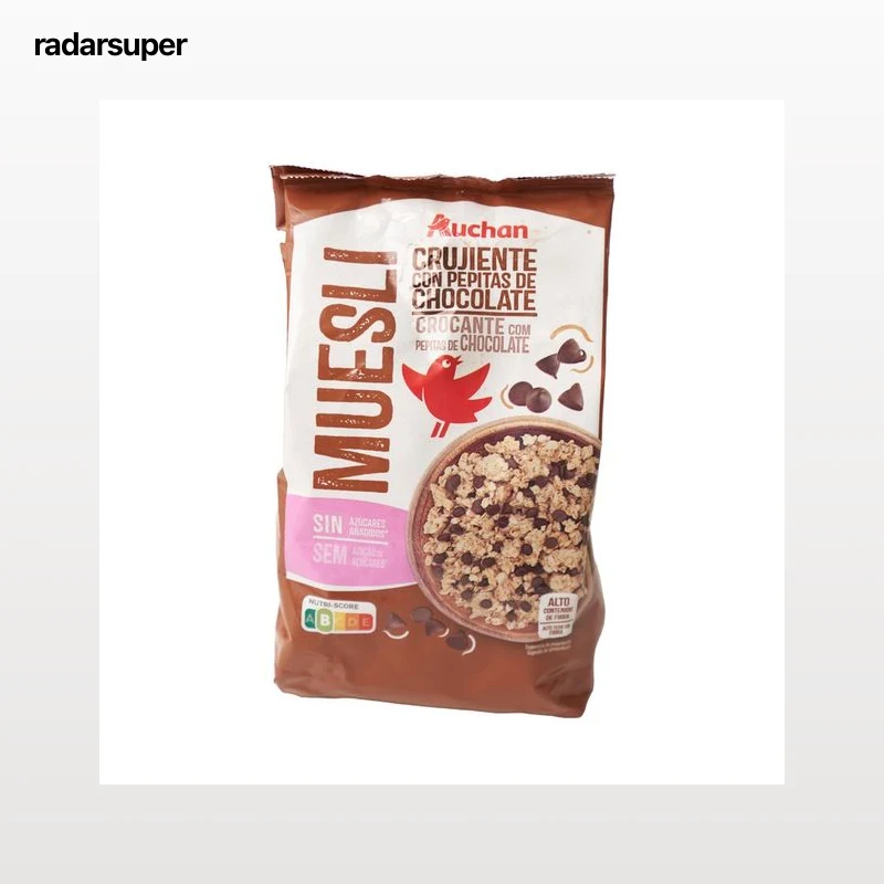 PRODUCTO ALCAMPO Muesli crujiente con pepitas de chocolate sin azúcares añadidos 500 g.