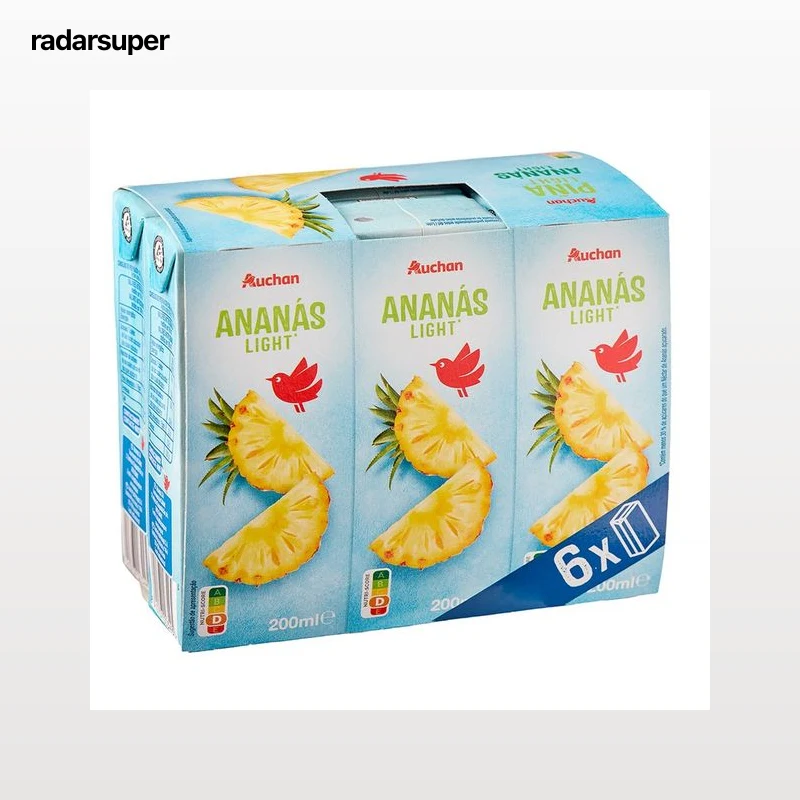 PRODUCTO ALCAMPO Néctar de piña light pack 6 uds x 200ml
