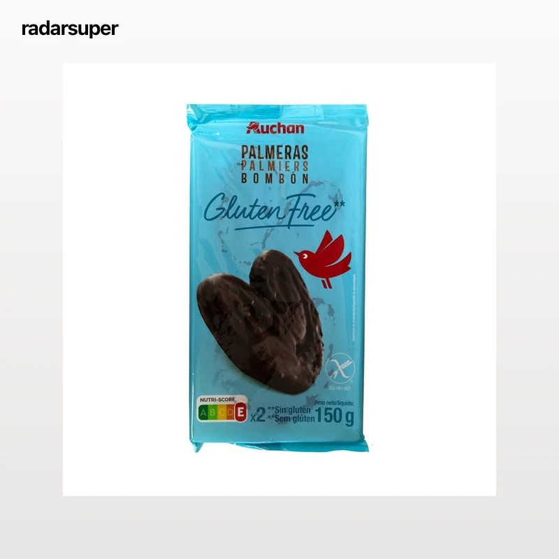 PRODUCTO ALCAMPO Palmeras bombón elaboradas sin gluten 2 uds, 150 g.