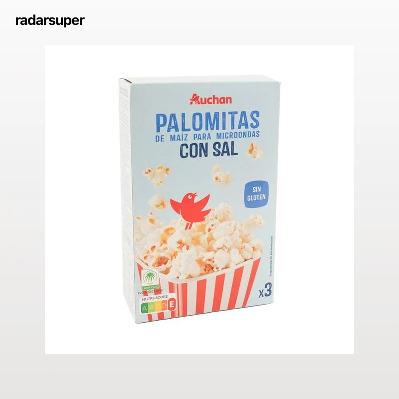 PRODUCTO ALCAMPO Palomitas de maíz con sal para microondas 3 uds. x 90 g.