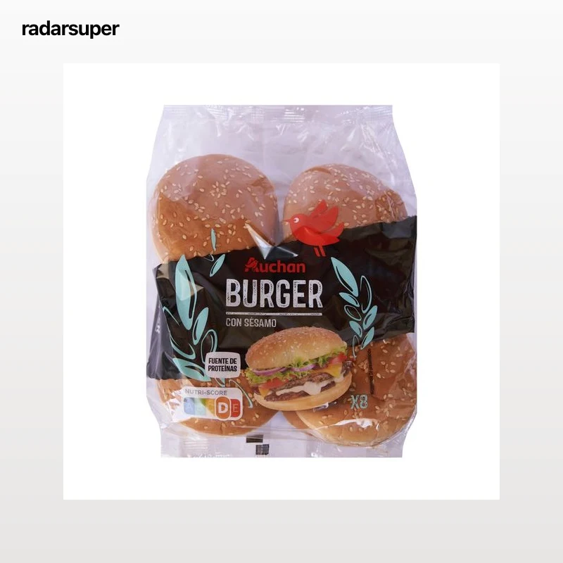 PRODUCTO ALCAMPO Pan para hamburguesa con sésamo 8 uds. 440 g.
