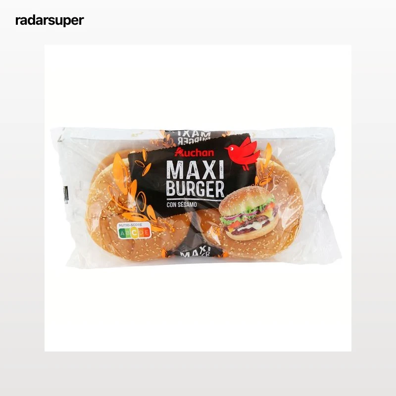 PRODUCTO ALCAMPO Pan maxi burger con sésamo auchan 4 uds 300 g