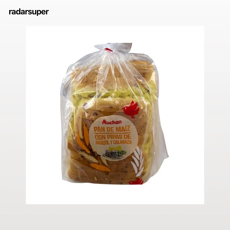 PRODUCTO ALCAMPO Pan de molde de maíz con semillas de girasol y calabaza 400 g.