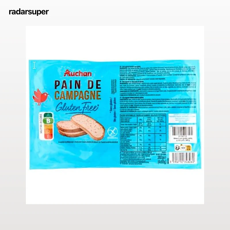 PRODUCTO ALCAMPO Pan de molde rustico sin gluten 260 g.