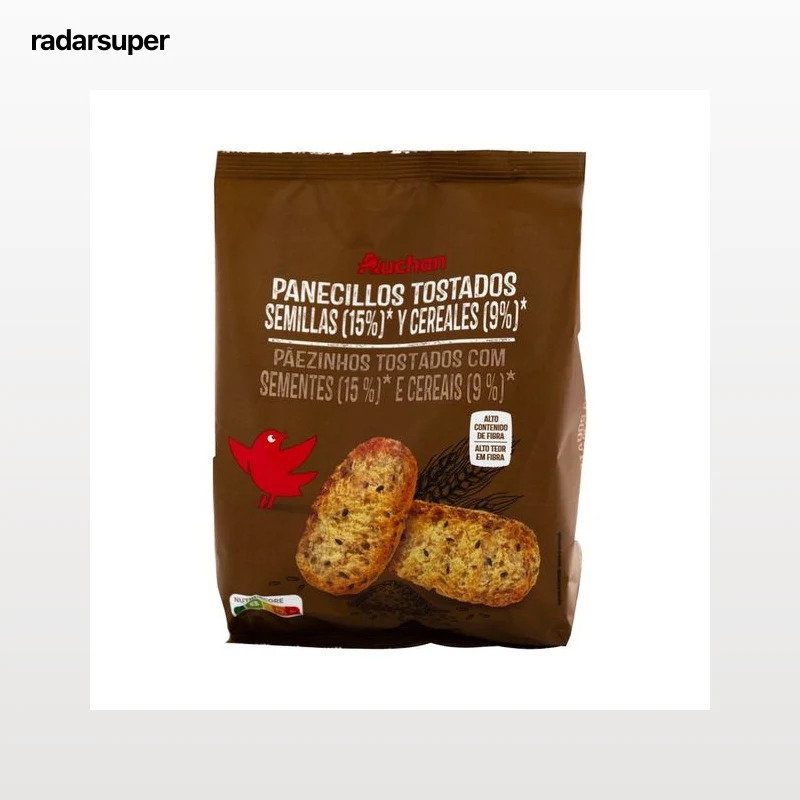 PRODUCTO ALCAMPO Panecillos tostados con semillas (15%) y cereales (9%) 200 g.