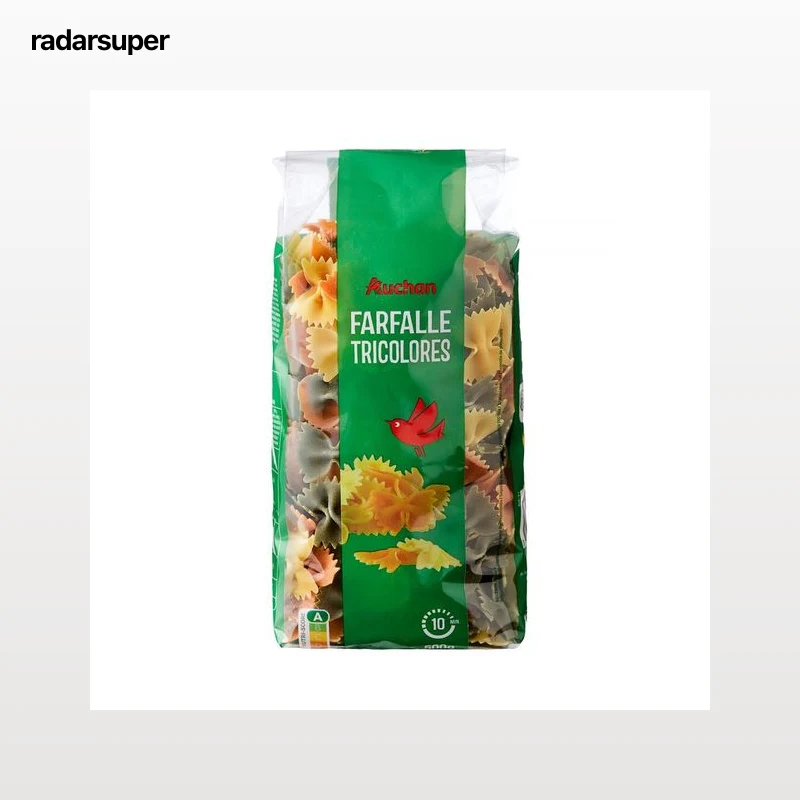 PRODUCTO ALCAMPO Pasta Farfalle, con vegetales paquete 500 g.