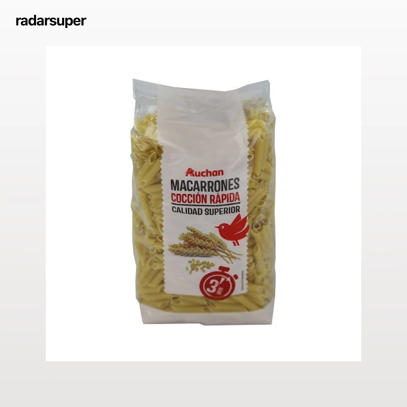 PRODUCTO ALCAMPO Pasta macarrones cocción rápida 3 minutos 500 g.