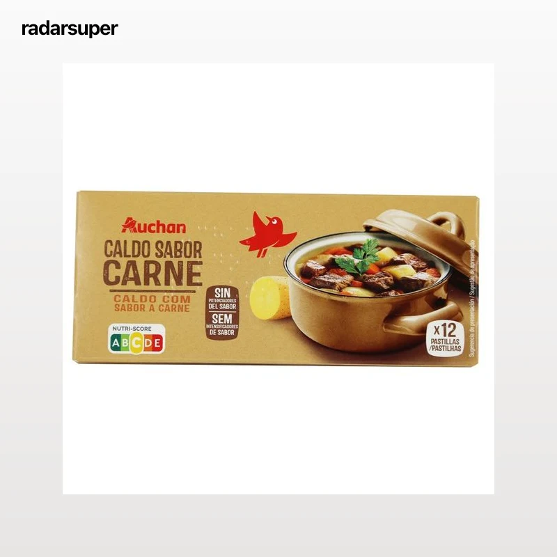 PRODUCTO ALCAMPO Pastillas de caldo de carne 12 uds. 120 g.
