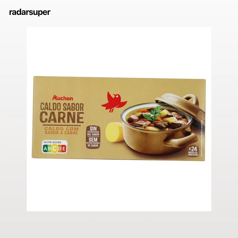 PRODUCTO ALCAMPO Pastillas de caldo de carne 24 uds. 240 g.
