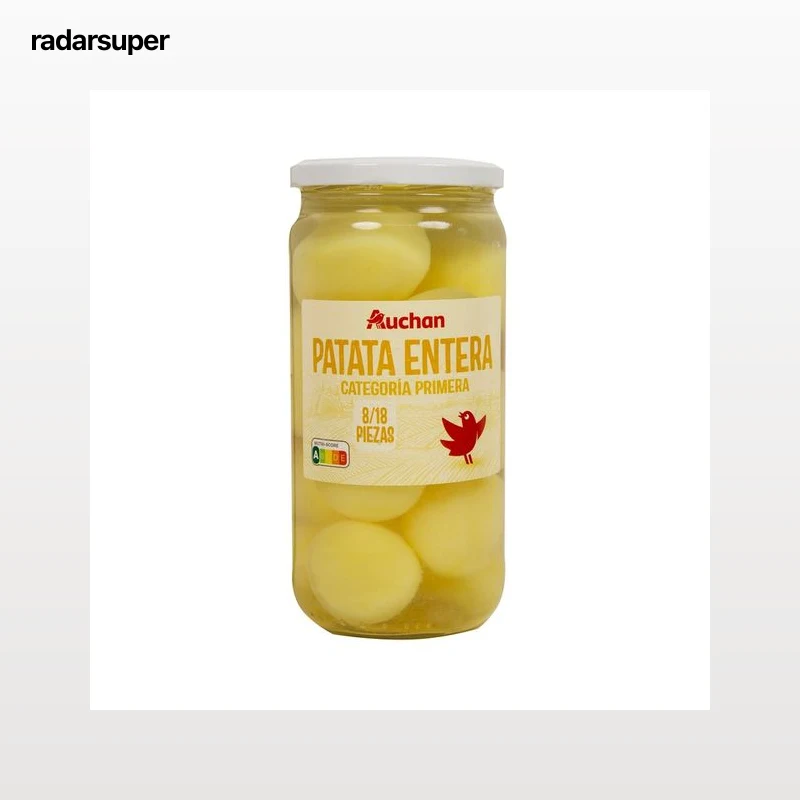 PRODUCTO ALCAMPO Patatas enteras al natural frasco de 400 g.