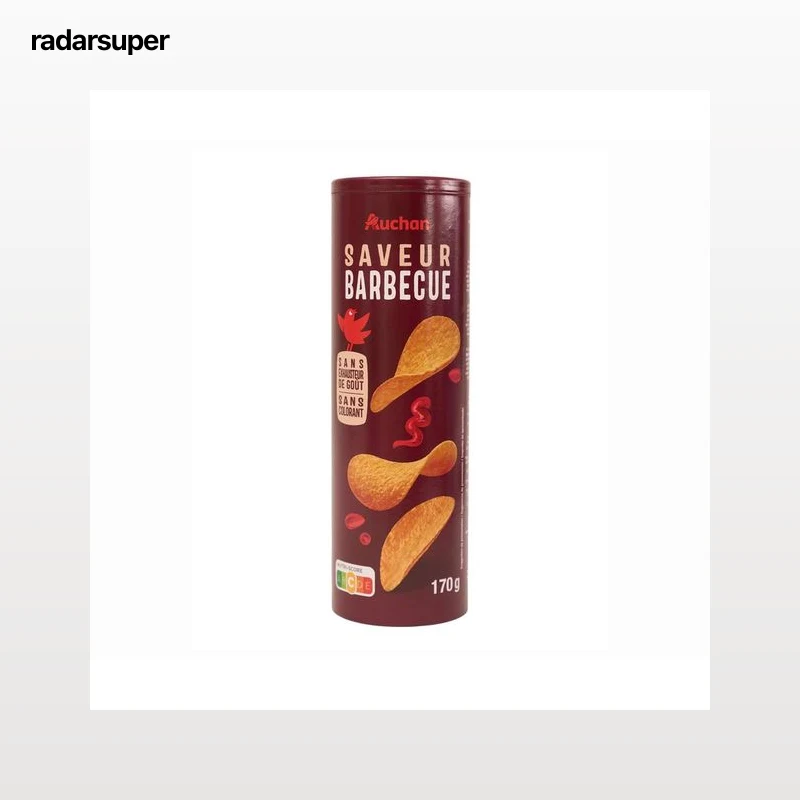 PRODUCTO ALCAMPO Patatas teja sabor barbacoa 170 g.
