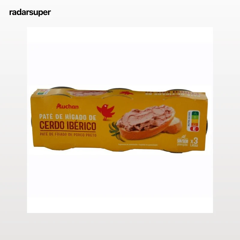 PRODUCTO ALCAMPO Paté hígado de cerdo ibérico 3 x 80 g.